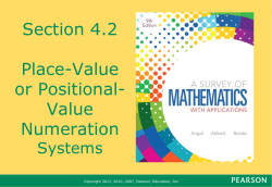Section 4.2 Place-Value or Positional