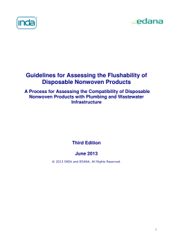 Guidelines for Assessing the Flushability of Disposable