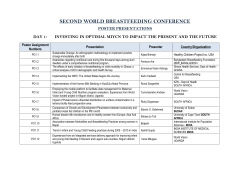 Second World Breastfeeding Conference 2016 &ndash; Poster Presentations