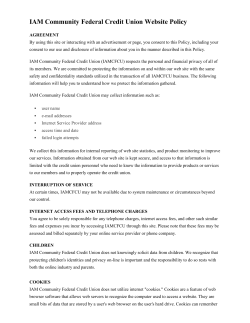 IAM Community Federal Credit Union Website Policy