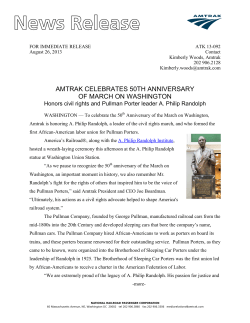 Amtrak Celebrates 50th Anniversary of March on Washington