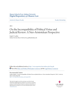 On the Incompatibility of Political Virtue and Judicial Review