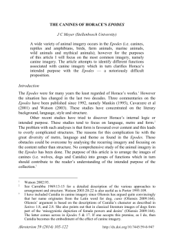 The canines of Horace`s Epodes