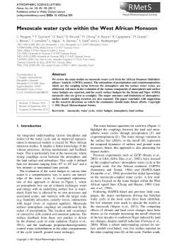 Mesoscale water cycle within the West African Monsoon