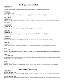 Kindergarten Saxon Math First Grade Saxon Math