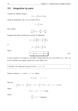 3.5 Integration by parts