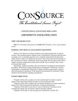 amendments and ratification