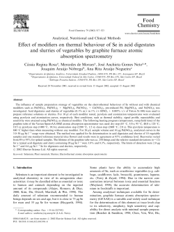 Effect of modifiers on thermal behaviour of Se in acid