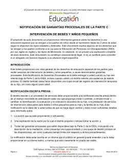 Procedural Safeguards - Part C (non annotated) Spanish Language
