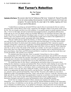 Nat Turner` Slave Revolt