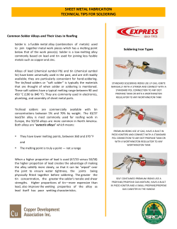 sheet metal fabrication technical tips for soldering