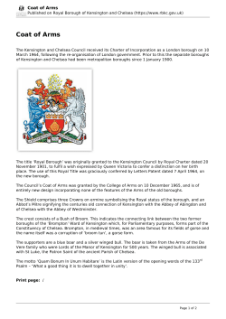 Coat of Arms - Royal Borough of Kensington and Chelsea