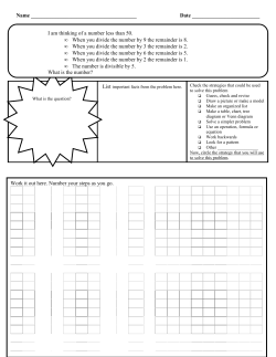 PS Unit 1 - I am thinking of a number