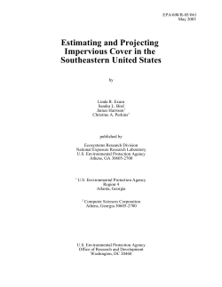 Estimating and projecting impervious cover in the Southeastern