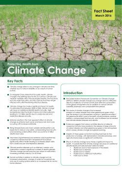Climate Change - WHO Western Pacific Region