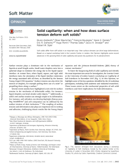 Solid capillarity: when and how does surface tension deform soft