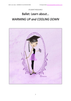 Ballet: Learn about&hellip; WARMING UP and COOLING