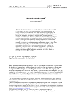6 JNP 1-2 Nieuwenhuis - Journal of Narrative Politics