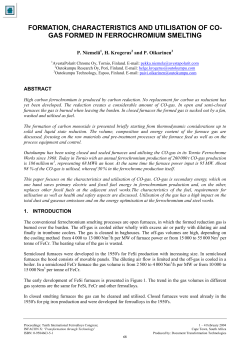 Formation, Characteristics and Utilisation of CO-Gas
