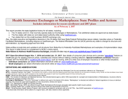 Health Insurance Exchanges or Marketplaces