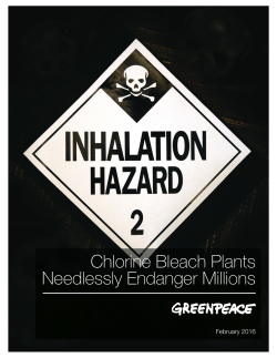 Chlorine Bleach Plants Needlessly Endanger