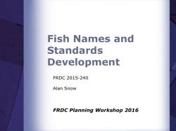 The Australian Fish Names Standard AS 5300