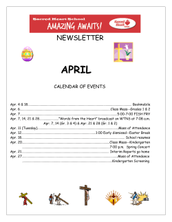 newsletter - Sacred Heart Coshocton