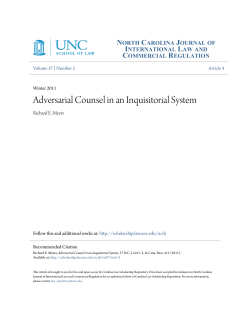 Adversarial Counsel in an Inquisitorial System