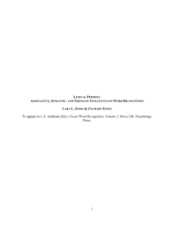 Lexical priming