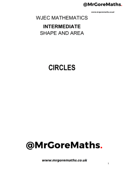 circles - MrGoreMaths