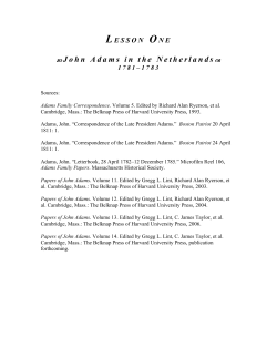 John Adams in the Netherlands - Massachusetts Historical Society