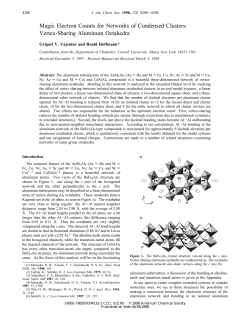 Magic Electron Counts for Networks of Condensed Clusters: Vertex