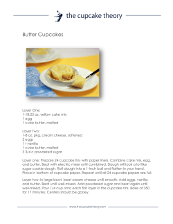 Butter Cupcakes - The Cupcake Theory