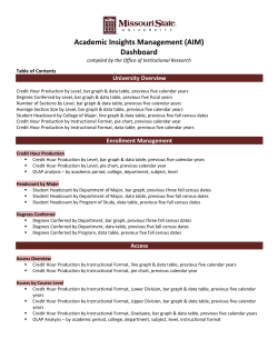 Table of Contents - Missouri State University