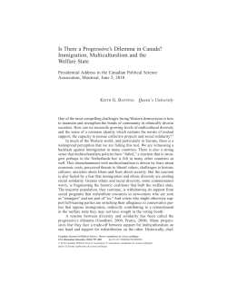 Is There a Progressive`s Dilemma in Canada? Immigration