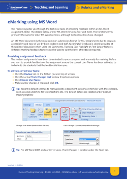 eMarking using MS Word