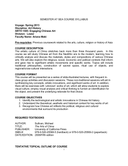 SEMESTER AT SEA COURSE SYLLABUS