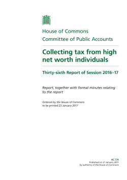 Collecting tax from high net worth individuals