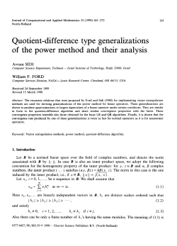 Quotient-difference type generalizations of the power method and