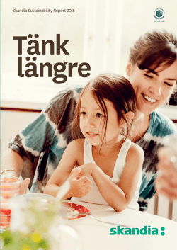 Skandia Sustainability Report 2015