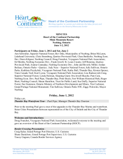 June 1-2, 2012: Neebing, ON - Heart of the Continent Partnership