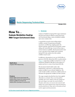 HOWTO Evaluate SeqCap RNA Target Enrichment Data