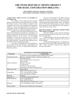 The Swiss Deep Heat Mining Project