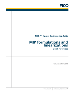 MIP formulations and linearizations