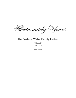 The Andrew Wylie Family Letters - Indiana University Bloomington
