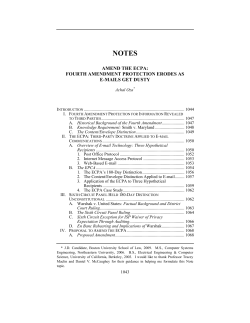 amend the ecpa: fourth amendment protection