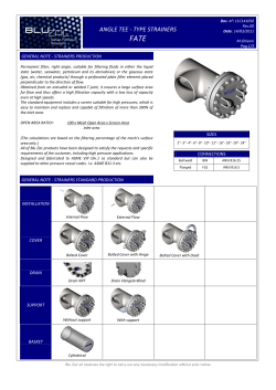 angle tee - type strainers