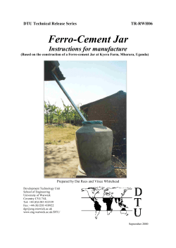 Ferro-Cement Jar - School of Engineering