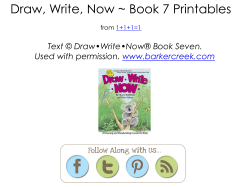Draw, Write, Now ~ Book 7 Printables