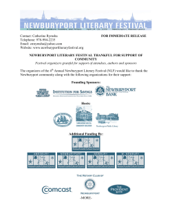 Contact: Catherine Rymsha FOR IMMEDIATE RELEASE Telephone